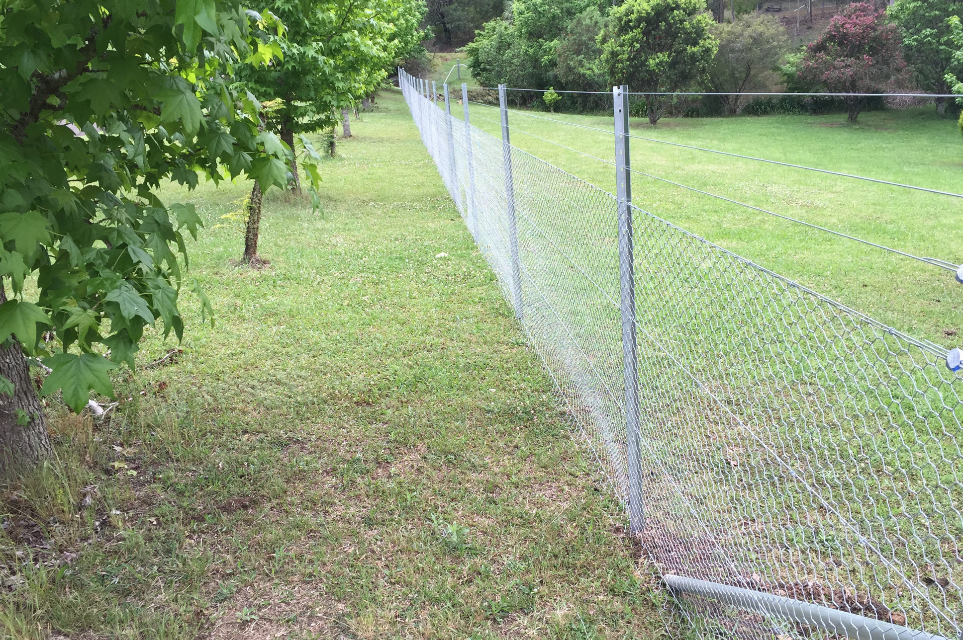 star post and wire fencing